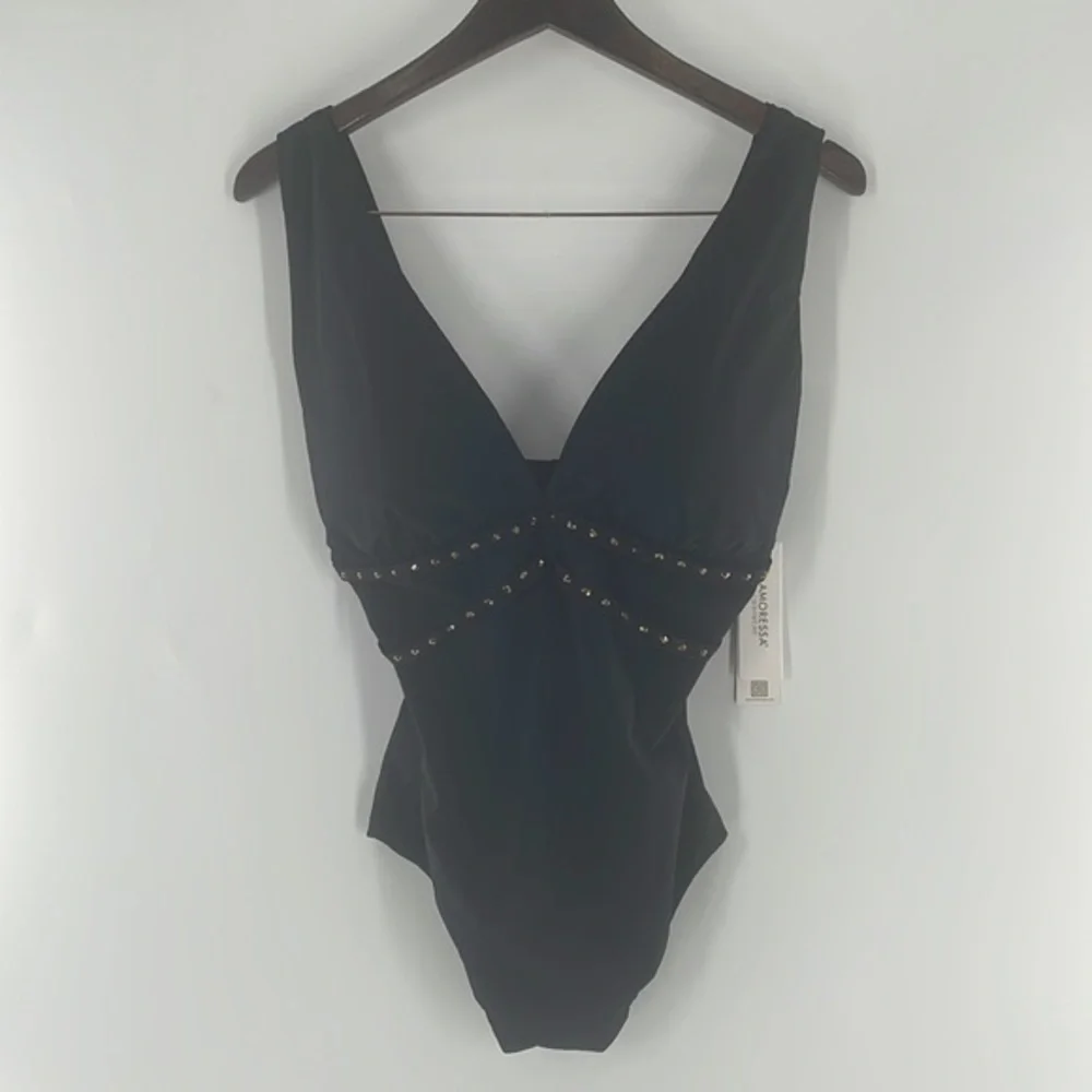 MIRACLESUIT Amoressa Black Romancing Stone Lupita One-Piece - Picture 2 of 14